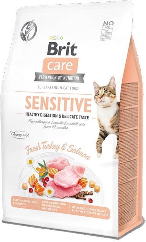 Brit Care Cat Graanvrij Gevoelig Gezonde spijsvertering en delicate 400 gram