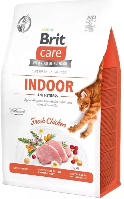 actieprijs a merk brit care cat graanvrij indoor anti-stress 400gr proefverpakking