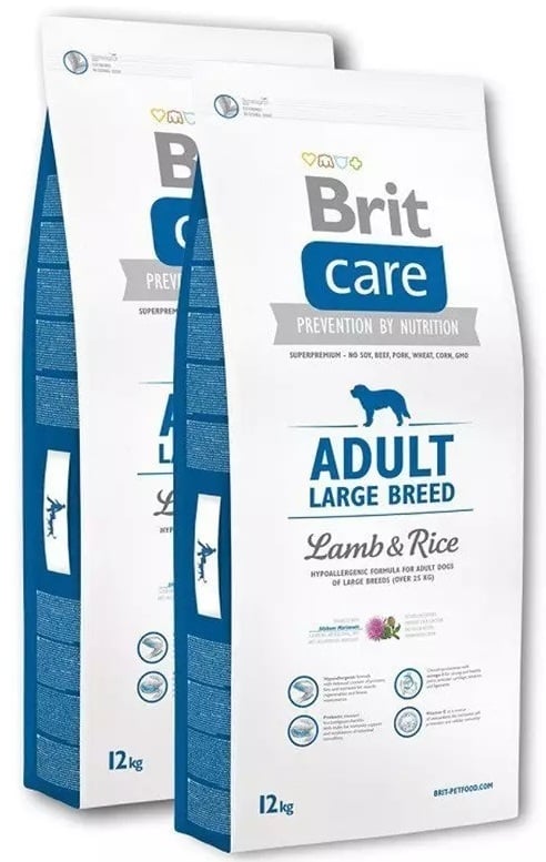 Brit care adult large breed lam&rijst hypo allergeen (2x12kg)