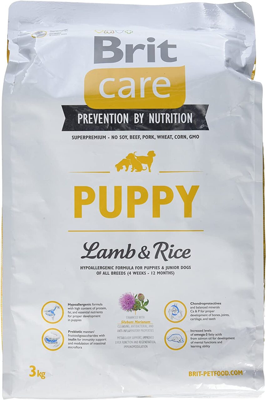 Brit care puppy lam&rijst hypo allergeen 3kg nu €15,95!