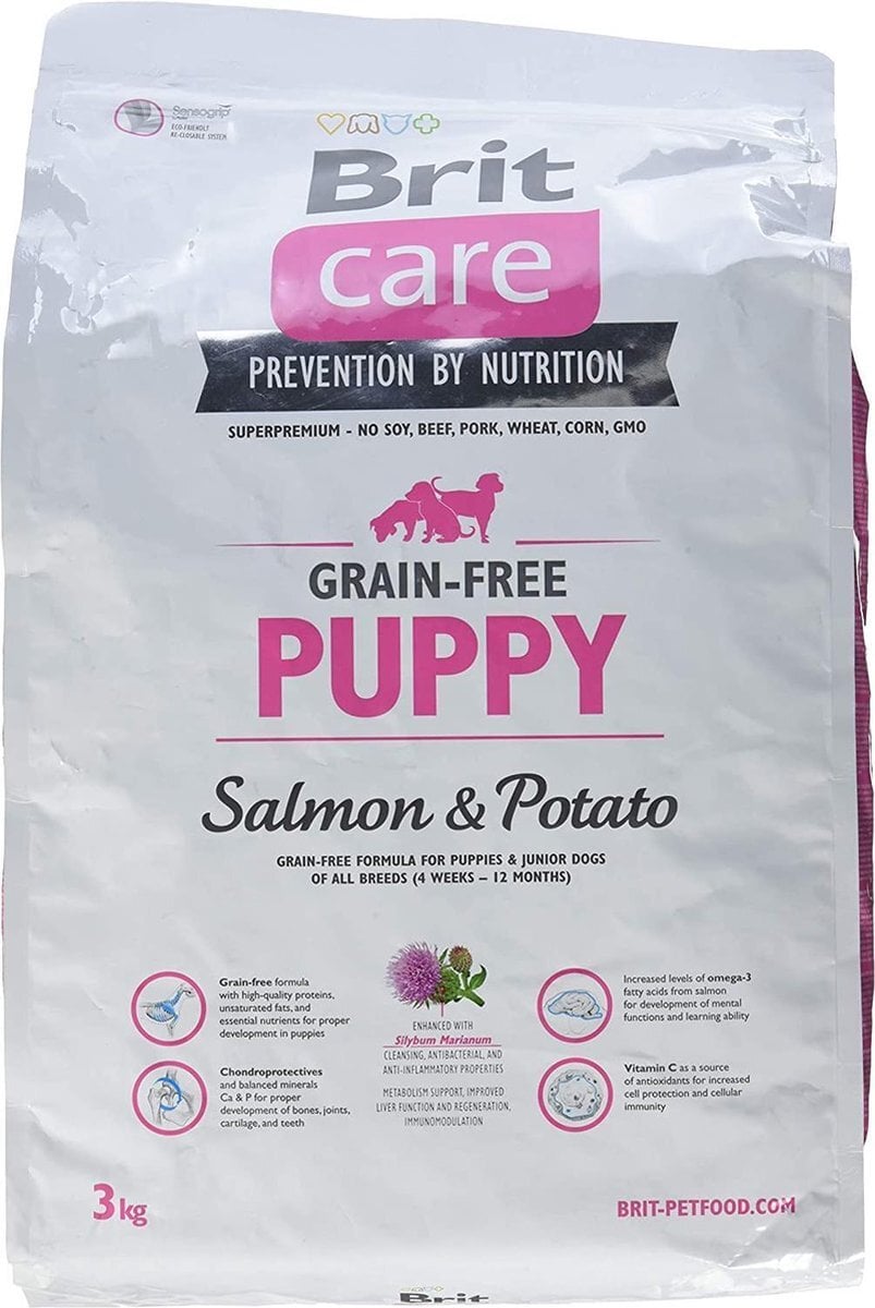 Brit care graanvrij puppy zalm&aardappel hypo allergeen 3kg