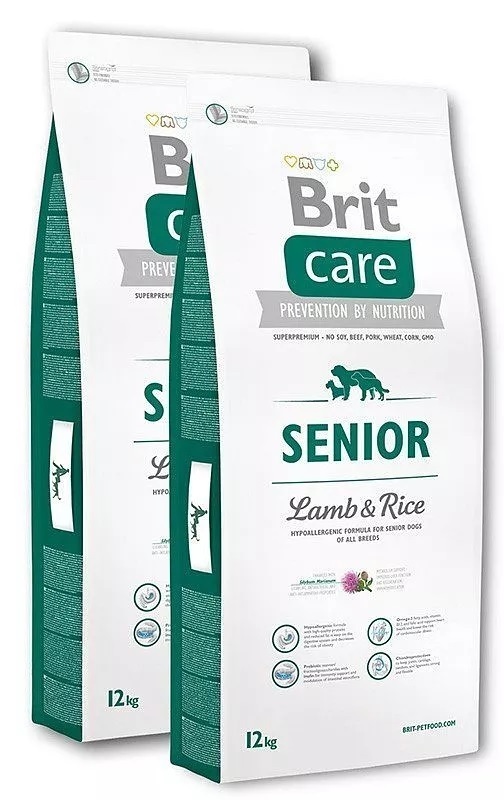 Brit Care Senior lam&rijst hypo allergeen (2x12kg)