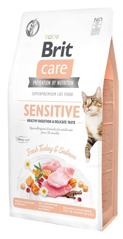 Brit Care Cat Graanvrij Gevoelig Gezonde spijsvertering en delicate smaak 7kg