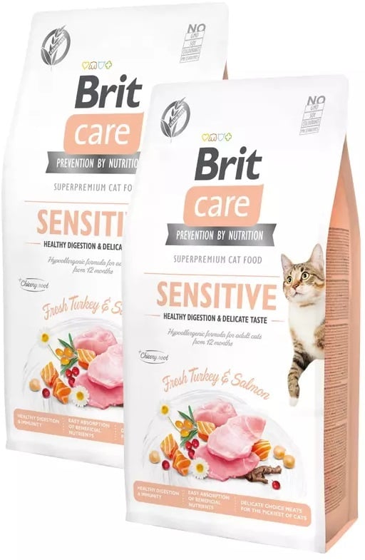 Brit Care Cat Graanvrij Gevoelig Gezonde spijsvertering en delicate smaak 2x7kg