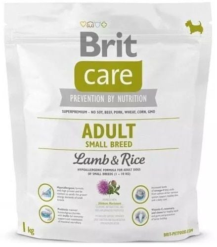 Brit care adult small breed 1-10 kg lam&rijst hypo allergeen 1kg
