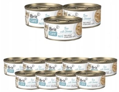 Brit care sterilized tonijn pate met garnalen 12x70 gram
