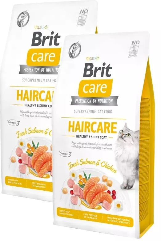 Brit care cat graanvrij Haircare gezonde en glanzende vacht 2x7kg