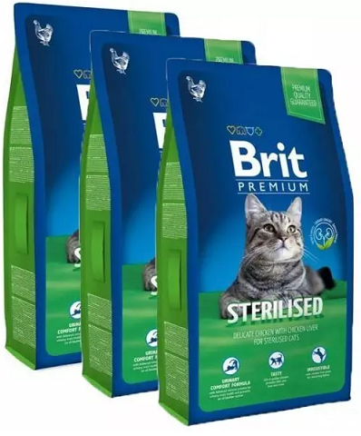 Brit premium kat sterilised 3 x 8 kg (bulkdeals)