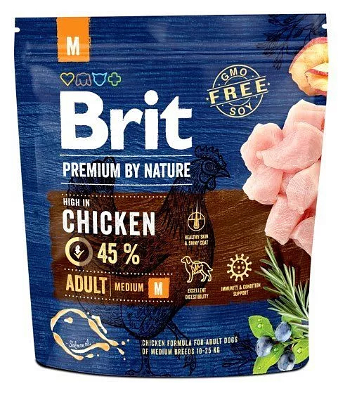 Brit Premium by nature adult medium 45% kip! 1kg
