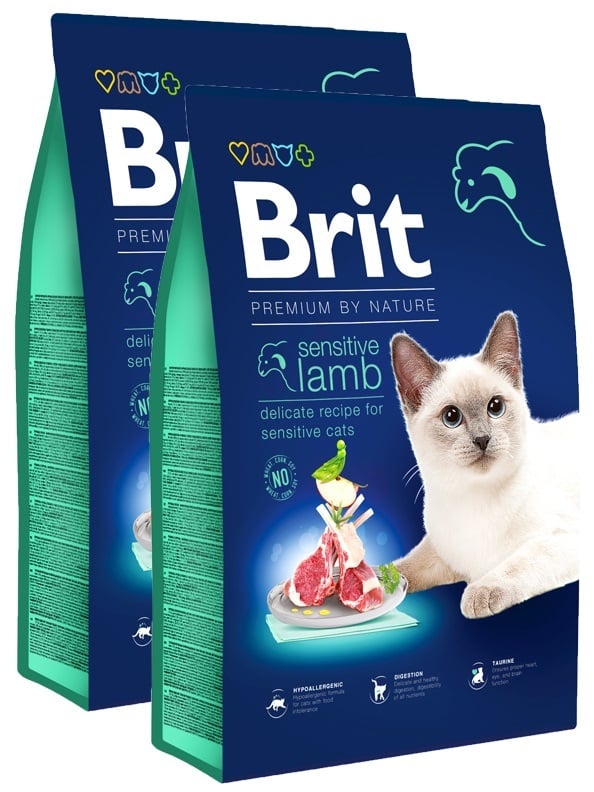 Brit Premium by Nature Cat - Sensitive Lamb 2x8kg