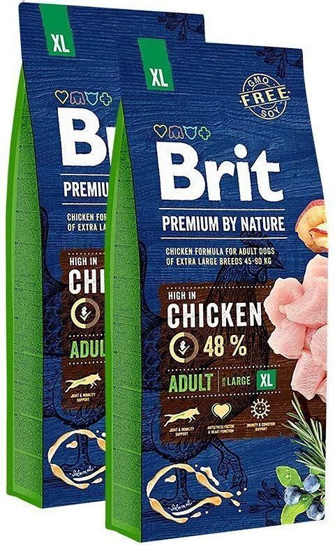 Brit premium by nature adult xl 48% kip 2 x 15 kg voor €34,98 per zak