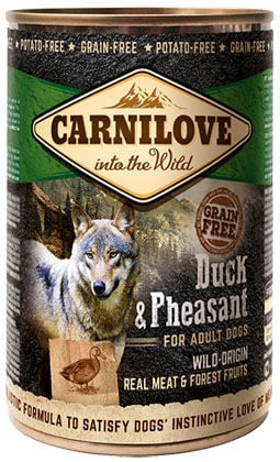 actieprijs Carnilove Eend&fazant adult pate (met 70% vlees!) 400 gram **tijdelijk niet leverbaar!