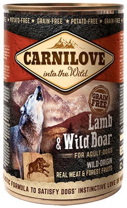 actieprijs Carnilove Lam&Wild zwijn adult pate (met 70% vlees!) 400 gram **tijdelijke niet leverbaar!