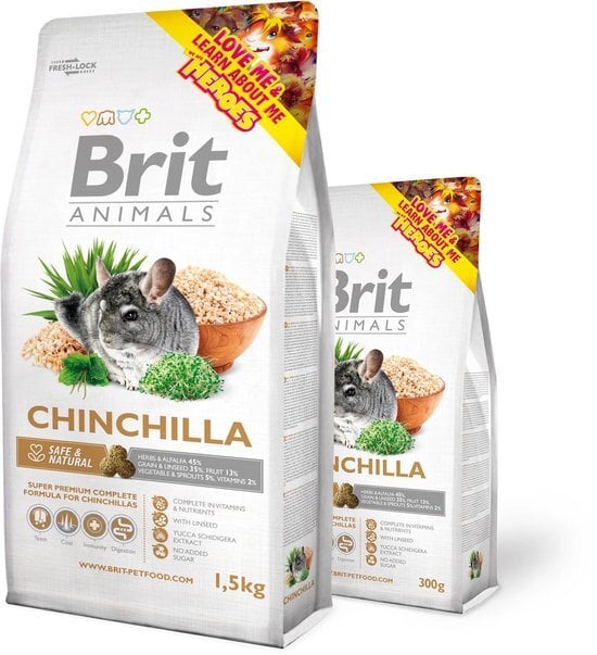 actieprijs Brit animals chinchila complete 1,5kg + 300 gram gratis