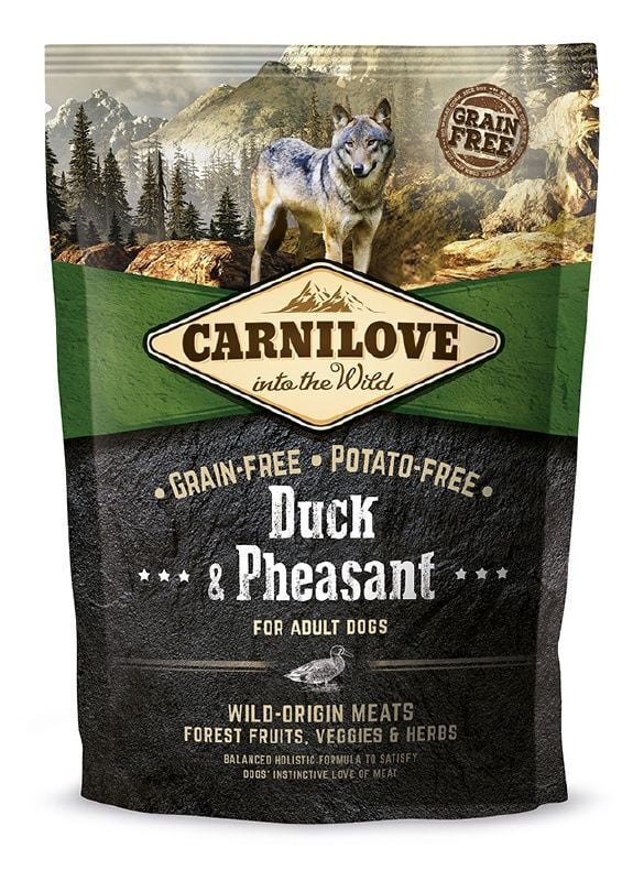 Carnilove adult hondenvoer eend&fazant (70% vlees!) 1,5kg probeerverpakking