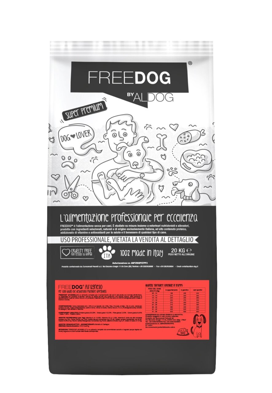 Freedog lam hondenvoer super premium 20kg