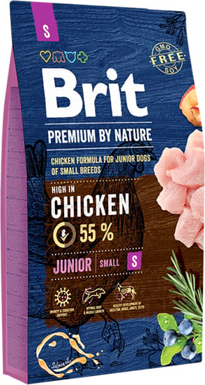 Brit premium by nature Junior small 55% kip! 8kg