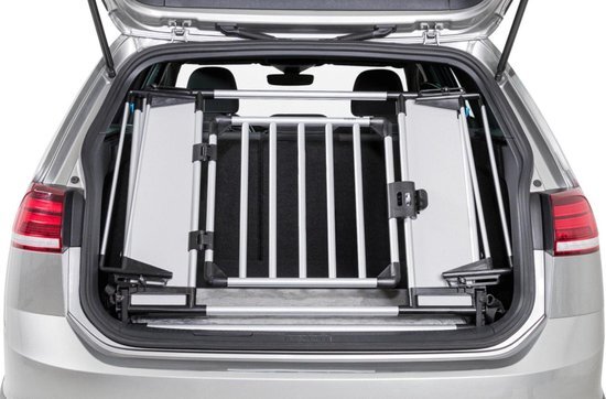 Trixie kofferbak hek aluminium kunststof grijs/zwart 94-114x69 cm (let op geen autobench)