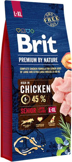 BRIT premium by nature Senior L+XL 45% kip! 15kg