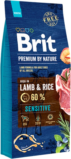 Brit premium by nature lam&rijst 60% lam! 15kg