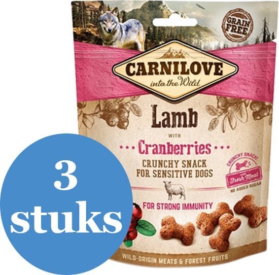 Carnilove Crunchy Snack Lam / Cranberries - 3 x 200 g