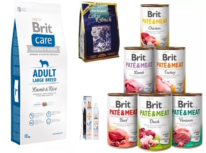 maandpakket nr 6 Brit care adult large breed >25kg lam&rijst hypo-allergeen compleet
