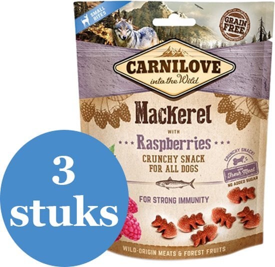 Carnilove Crunchy Snack Makreel / Framboos - 3 x 200 g
