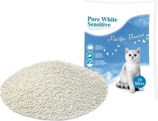 Ebi Pure White Sensitive - Kattenbakvulling - 15 l