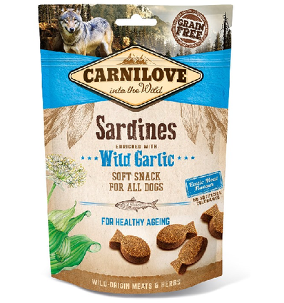 Carnilove Soft snack Sardines en Wilde knoflook voor gezond oud worden 200gram