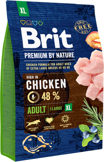 BRIT premium by nature adult XL 48% kip! 3kg
