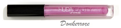 Lipstick gloss Hudabeauty glossy donkerroze
