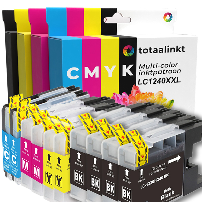 Inktcartridge voor Brother LC-1240VALBP | 10-pack multi-color