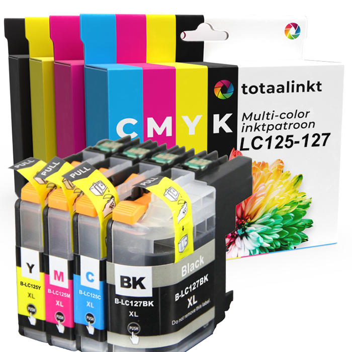 Inktcartridge voor Brother LC-125XLRBWBPDR | 4-pack multi-color