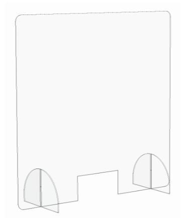 Baliescherm plexiglas 100x100cm
