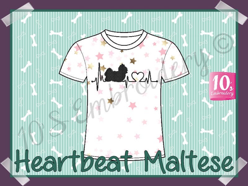 Pattern Heartbeat Maltese