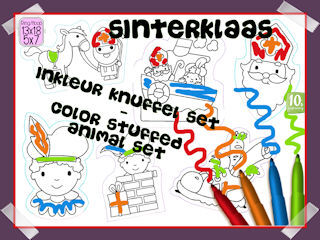 Project Inkleur Knuffel Sinterklaas Set
