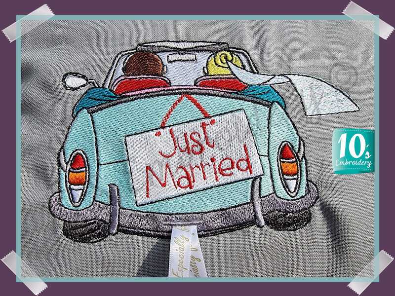 Pattern Just Married Car