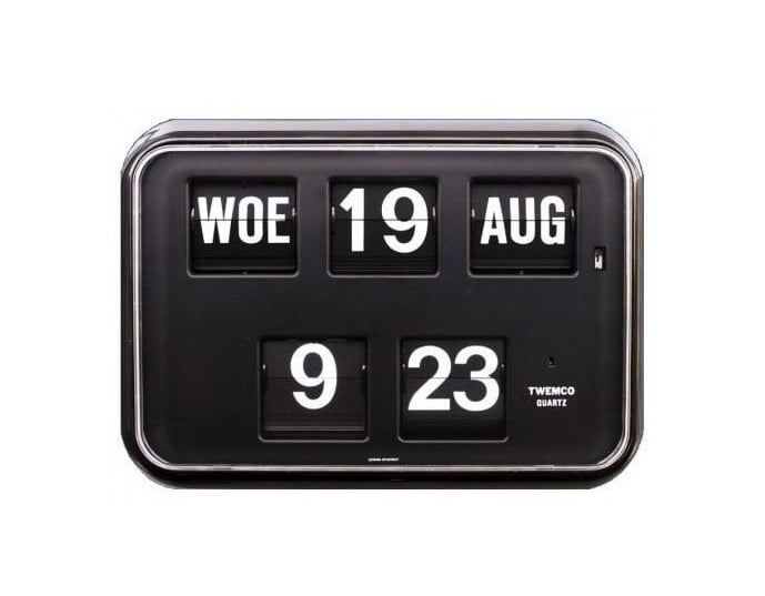Kalenderklok Twemco QD-35, zwart