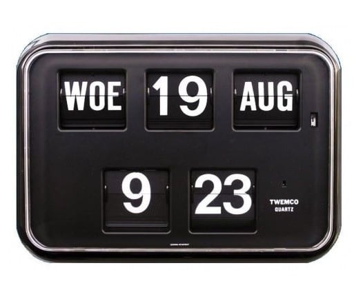 Kalenderklok Twemco QD-35, zwart