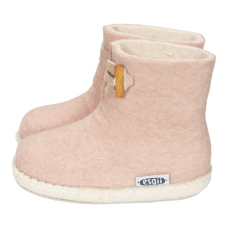Vilten kinderslof Boots Soft Pink